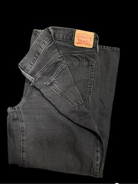 Levi's Men's Washed Black Straight Jeans